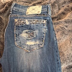 Miss Me Embellished Blue Jeans